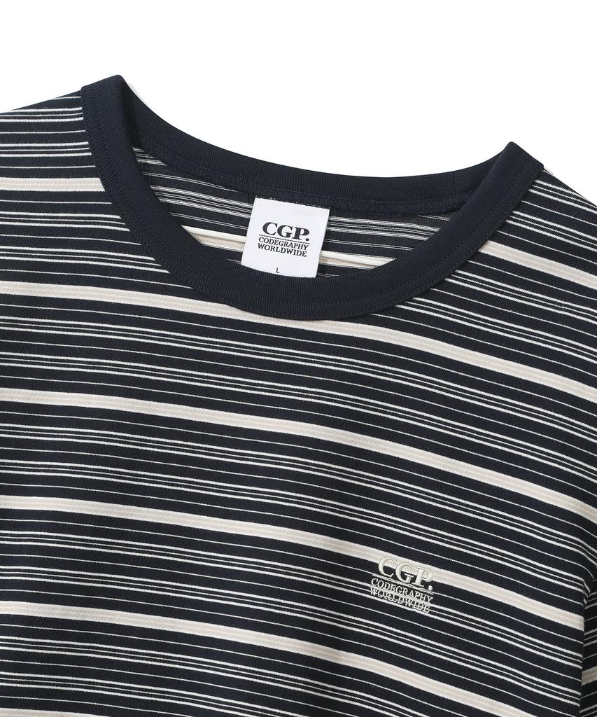 CGP Multi-Stripe Short-Sleeve T-Shirt - Dark Navy