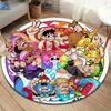 One Piece Monkey D Luffy Round Area Rug Carpet Rug For Living Room Bedroom Sofa Playroom Decor Nonslip Floor Mat