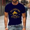 Unisex and WoUnisex New Fashion Yellowstone Dutton Ranch Printed T-shirt Classic Pattern Summer Cool Short-sleeved Shirt T-shirt