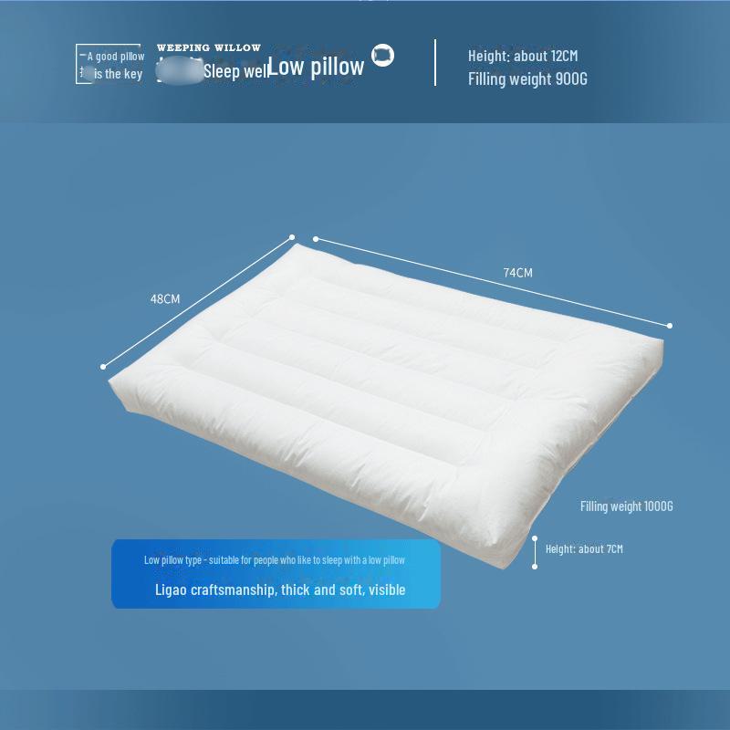 Duo Xi Ai Mei Children's Cotton Pillow - Medium/Low Softness for Home/Hotel.