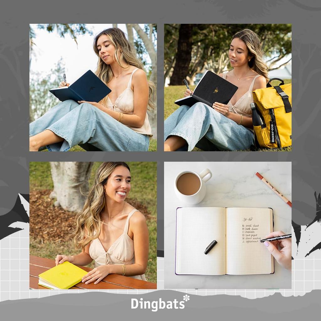 Wildlife Reporter Dot A6 Notebook Hardcover PU Leather Mini Notebook Journal Ideal Business Notebook with Elastic Pen Bookmark Dingbats - - - Work,