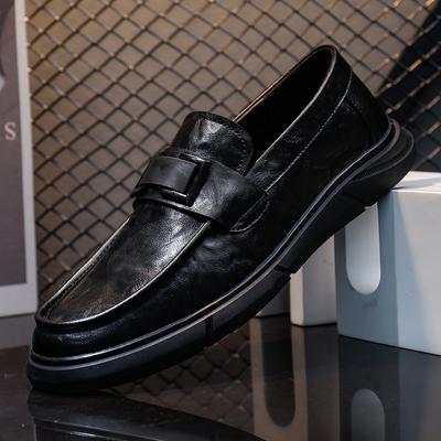 Fashion Casual Slip On Formal Dress Loafers Breathable Soft Flats Handmade Male Non Slip Driving Flats Luxury Brand Men Leather Shoes