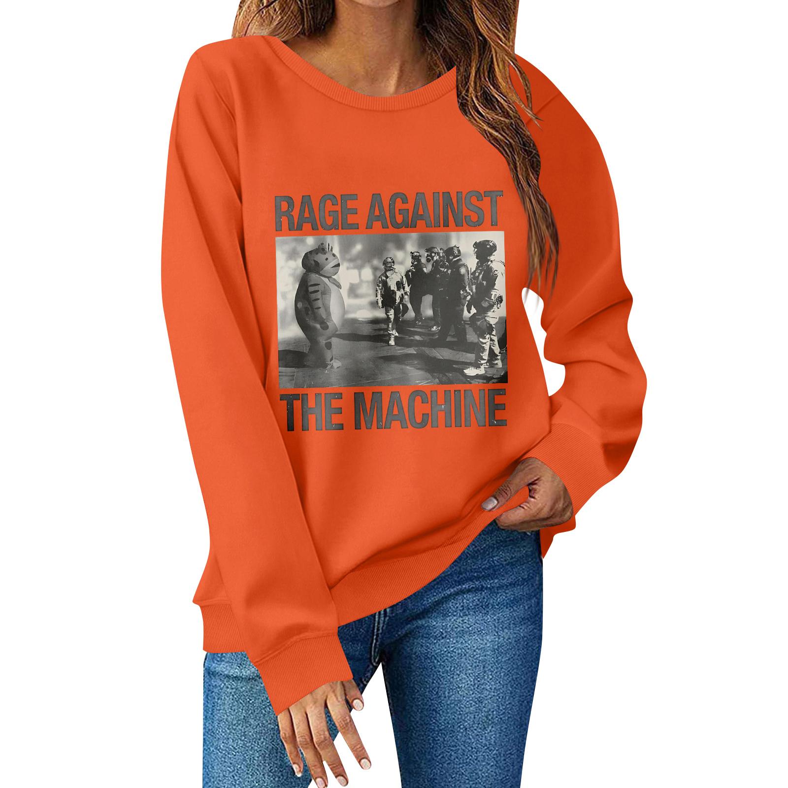 

Женские топы Женский свитшот с длинным рукавом Повседневный с круглым вырезом Свободного кроя Пуловер Флисовые топы M розовый