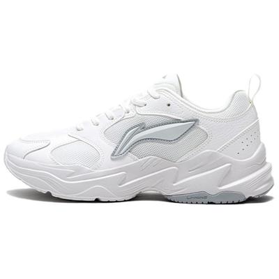 Li Ning Pulse Dämpfung Rutschfest Abriebfest Niedrig geschnitten Klobige Sneaker Herren Silber Weiß AGCV145-1