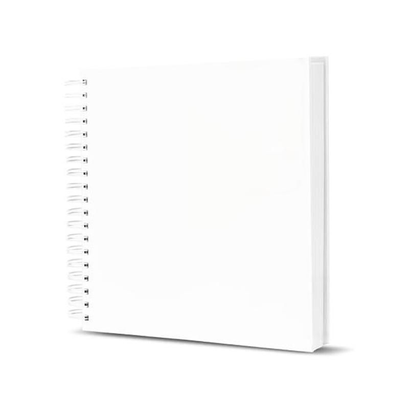 

80 Pages DIY Anniversary Memory Book Scrapbook Photo Album with Thick Paper Spirals Binding for Wedding, Family, Travel 20 белый