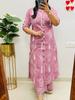 Women Designer Floral Fine Cotton Kurta Palazza Set Indian Designer Top Tunic Kurtis