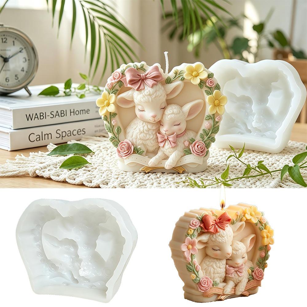 Home Decoration Mold High-Quality 3d Sheep Silicone Mold Mother'S Day Gift Mold Artistic For Aromatherapy Plaster Resin Crafting
