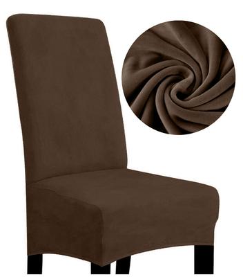 Brown Velvet Chair Cover Size L Large High Backrest 70Cm