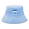 Flag of Nicaragua Print Bucket Hat , Heart Fisherman Cap Unisex Casual Spring Beach Hat