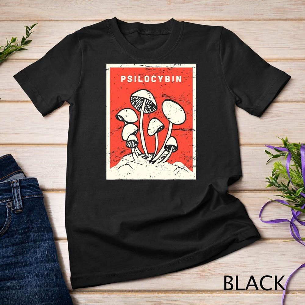 Футболка с псилоцибином Ретро Психоделические Волшебные Грибы Унисекс Футболка Унисекс Футболка M