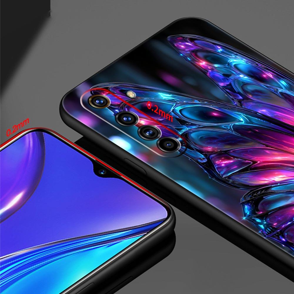 Art Purple Butterfly Soft TPU For Realme 13 12 11 10 9 Pro Plus GT3 GT2 C21 C25 C35 C53 C55 C67 Pro 5G Phone Case Cover Fundas