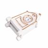 1:12 Dollhouse White Table Clock Exquisite Miniature Clock Furniture Decoration Accessories