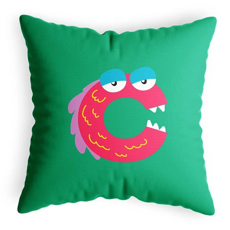 Cartoon Funny Animal Letter Pillowcase Home Decoration Children's Room Game Pillowcase Living Room Sofa Cushion Cover