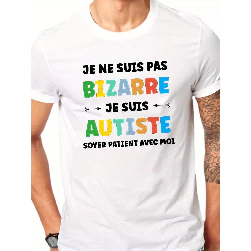 Fun French Men s Short Sleeve T-shirt Summer T-shirt Top S