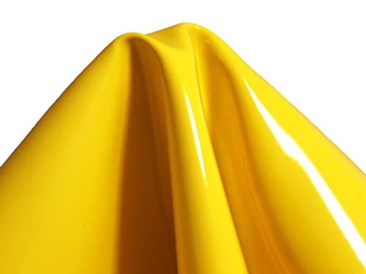 Synthetic Leather Patent Leather Fabric 92 X 44 Cm Fabric, (yellow)