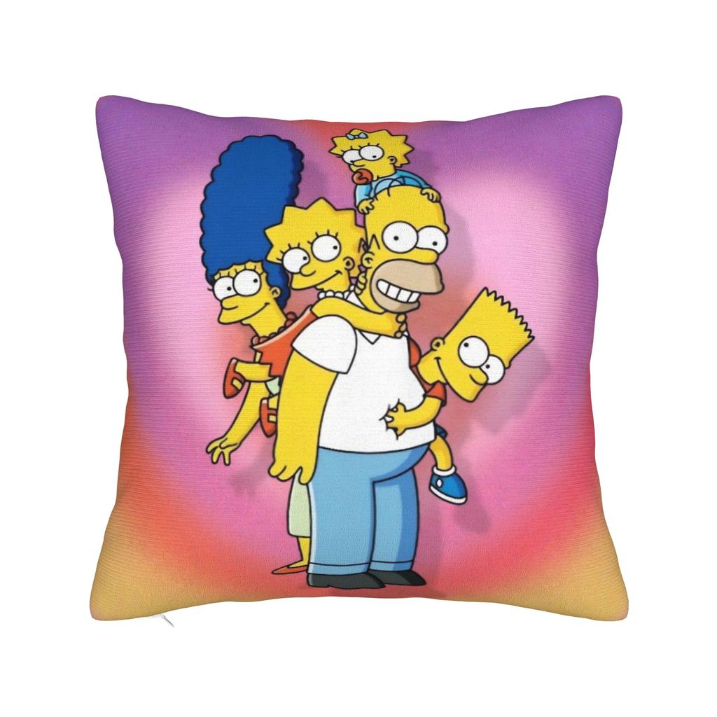 Anime S-Simpsonss Cartoon Pillow Cover Accessories Soft Cushion Cover Gift Throw Pillow Case Cover Home Multiple Sizes