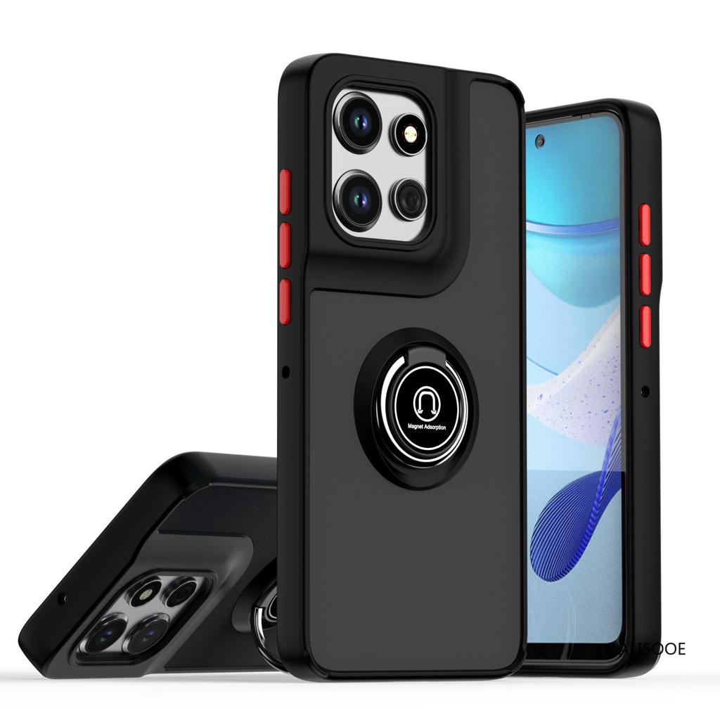 Shockproof Funda for Motorola Edge 50 Neo Fusion 50 Ultra Case Translucent Matte Ring Stand Capa for Moto Edge 50 Pro Cover