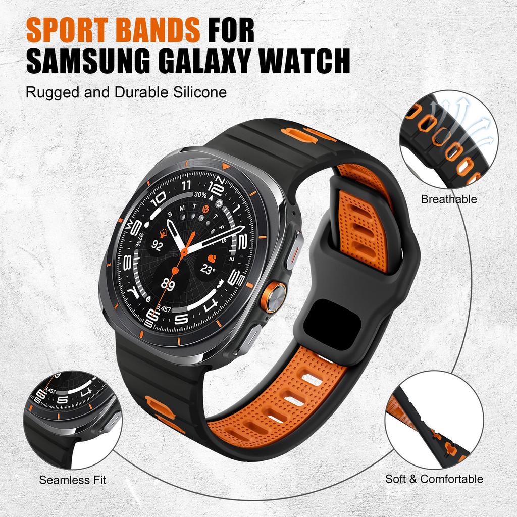 Sport Bands for Samsung Galaxy Watch Ultra 2026 Strap 47mm Accessories Smart Silicone Correa Bracelet Galaxy Watch Ultra 2025 Replacement Wristband