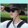 Outdoor Sun Hat For Men With Large Brim And Polyester Breathable Fabric For Fishing And Hiking