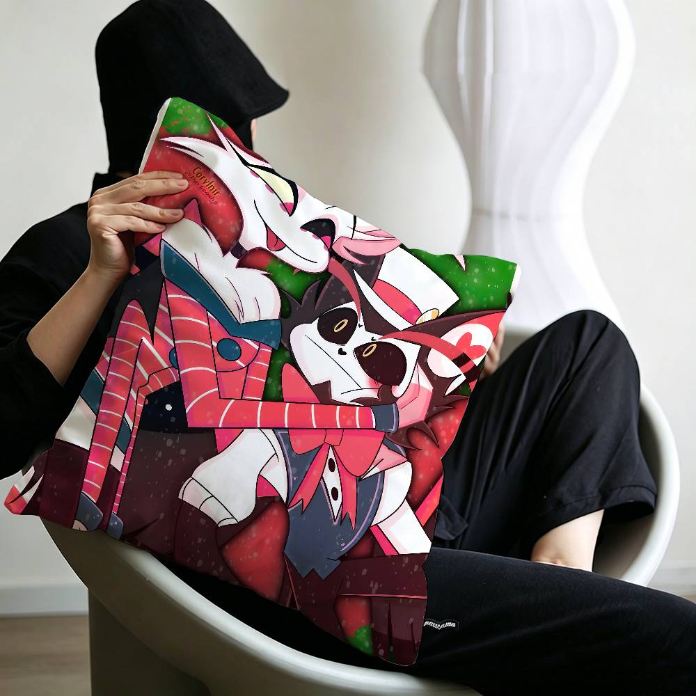 Anime Hhazbin Hhotel Angel Dust Cushion Cover Inches Farmhouse Decor Home Throw Pillow Covers for Couch Decorations