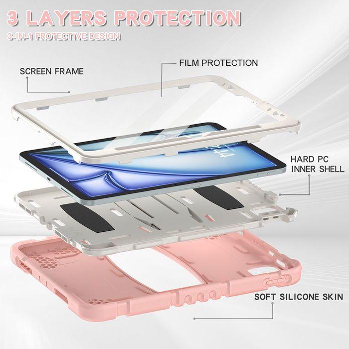 Coque pour iPad Pro 11" - Protection Antichoc - Rose - Intégrale - Silicone - PC