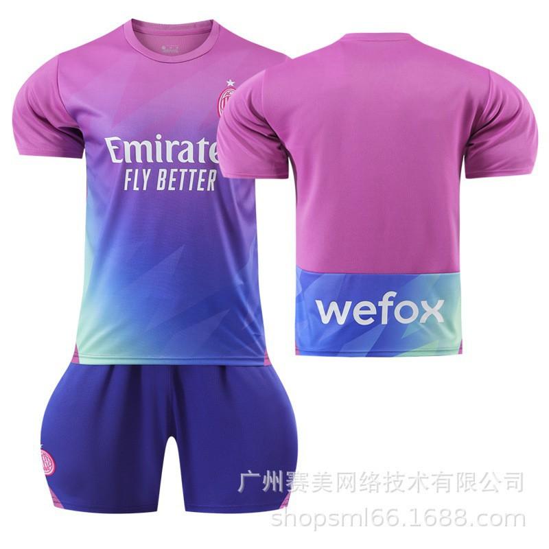 

23-24AC Milan s Second Away Set No. 9 Giroud 10 Leo 19 Teo 11 Football Jersey 22#