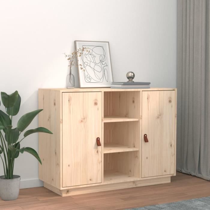 820132 vidaXL Buffet 100x40x75 cm Bois massif de pin