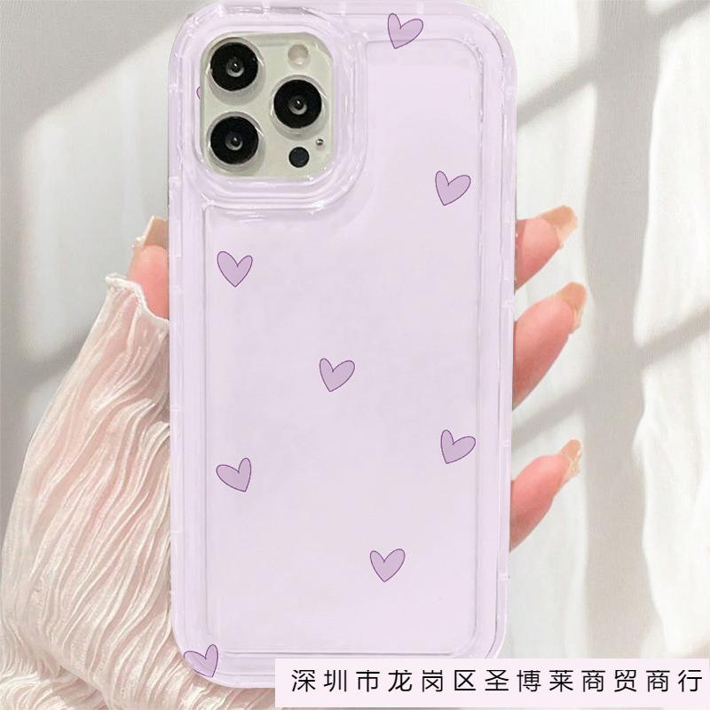 Full-screen Minimalist Heart Design Suitable for iPhone 11/12/13/14/15 PRO MAX, Apple 16 Airbag Shockproof X/XS