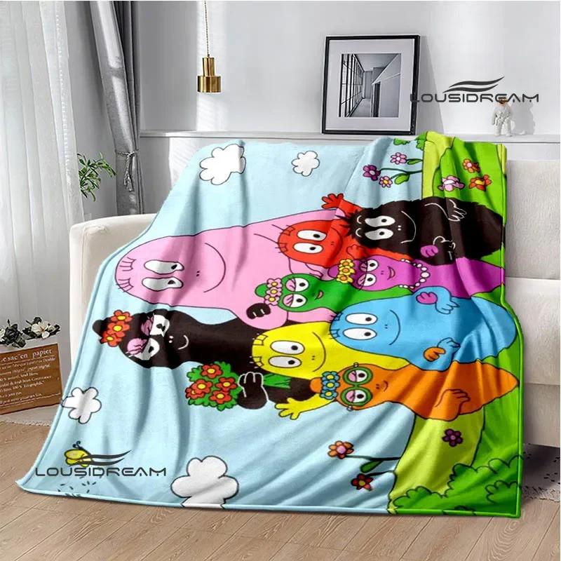 Barbapapa Cartoon Blankets Picnic blanket blankets for beds Flange Warm blanket Home travel blankets bed linings birthday gift
