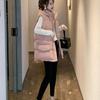 Gilet in cotone con cappuccio Gilet autunno e inverno da donna Gilet ampio e spesso di media lunghezza