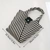Striped Pattern Knitted Handbag Fashion Crochet Bag For Women Aesthetic Bucket Bag With Snap Button
