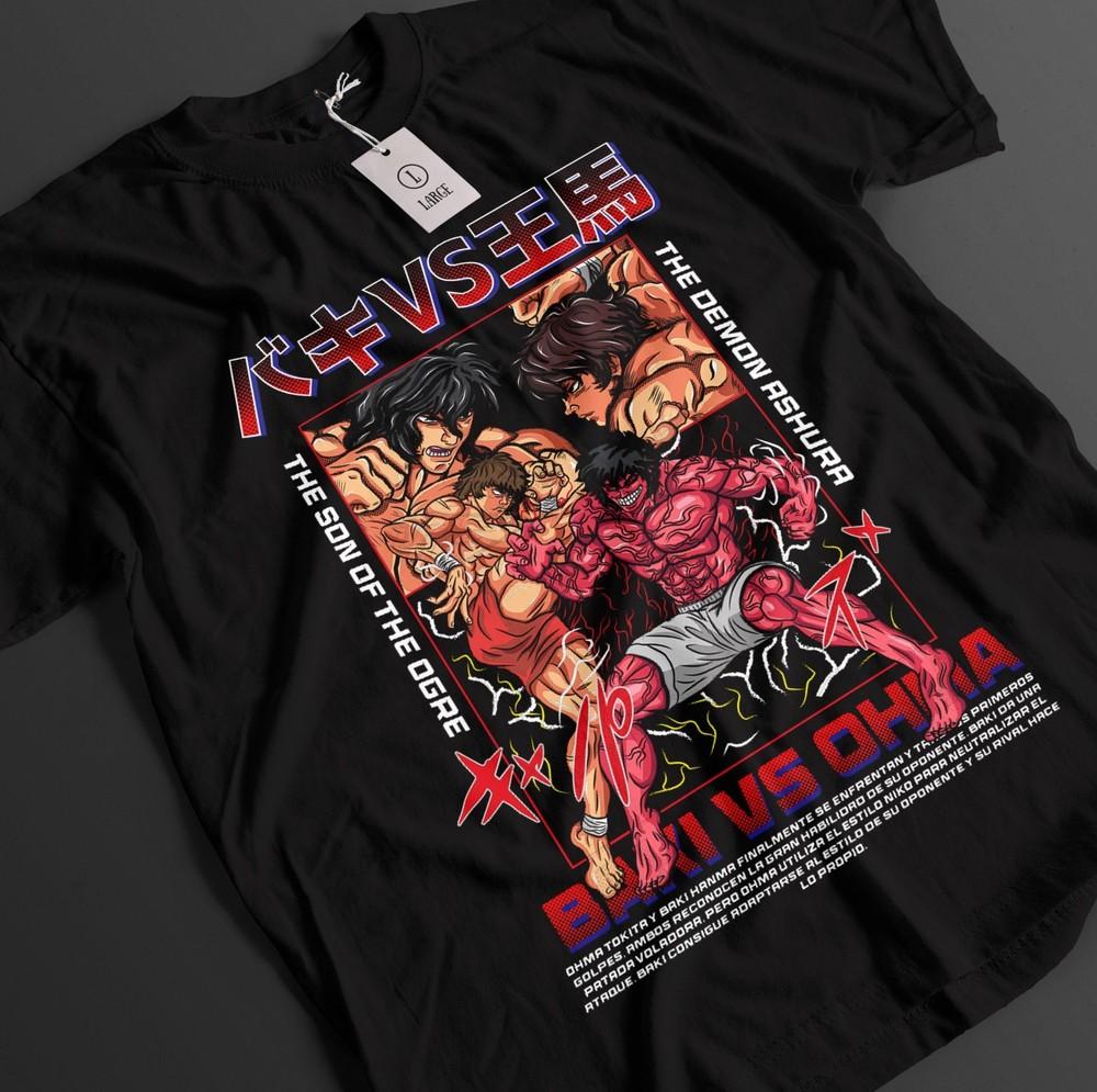 

Baki The Grappler Shirt Ohma Tokita Tshirt Yujiro Fighting T-Shirt Unisex Tee M