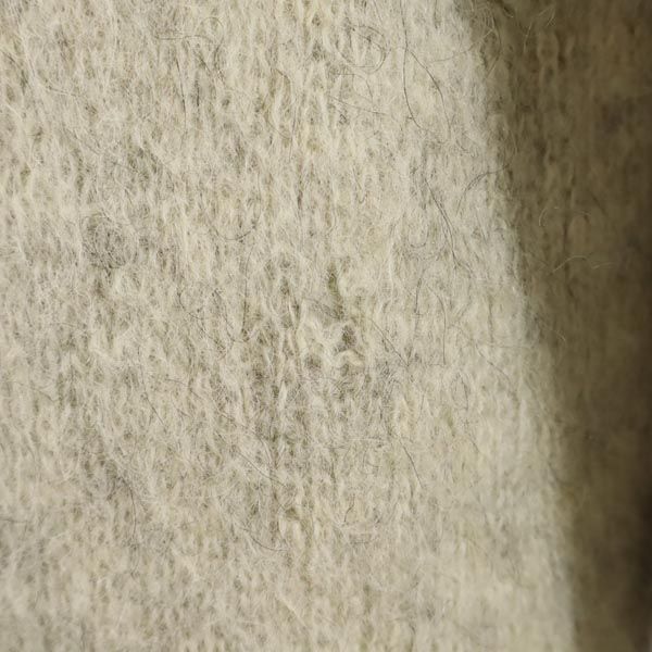 VINTAGE 70s knit coat L Gray Women Used