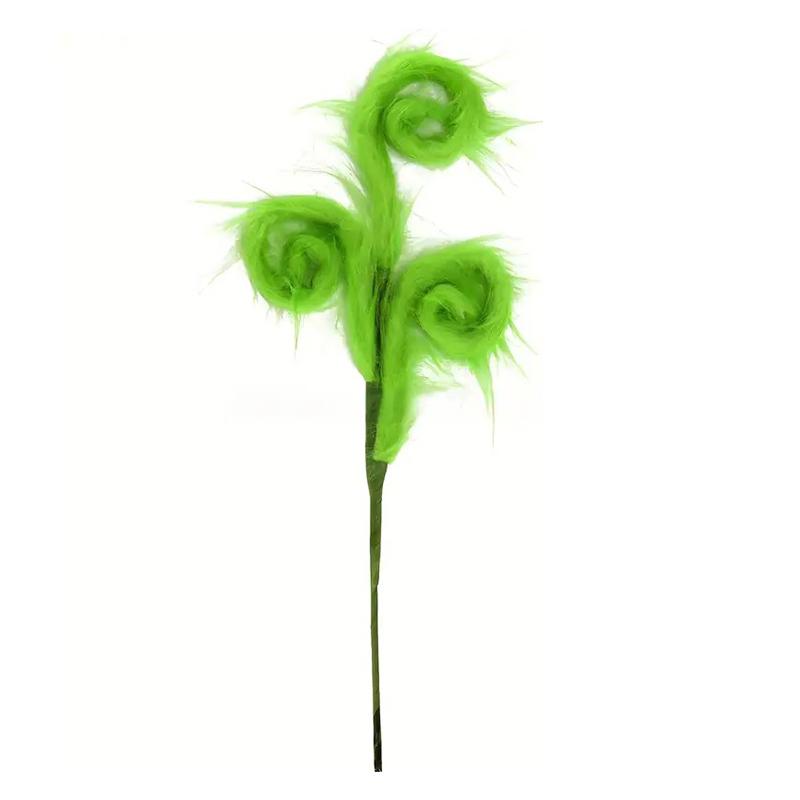 

1PC Green Red Furry Christmas Tree Topper Wreath Decor Holiday Home Party Decor Festival Tabletop Decor Craft Supplies