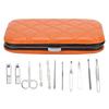 11pcs Manicure Stainless Steel Nail File Nail Clipper Ear Pick Eyebrow Clip Grooming Kit