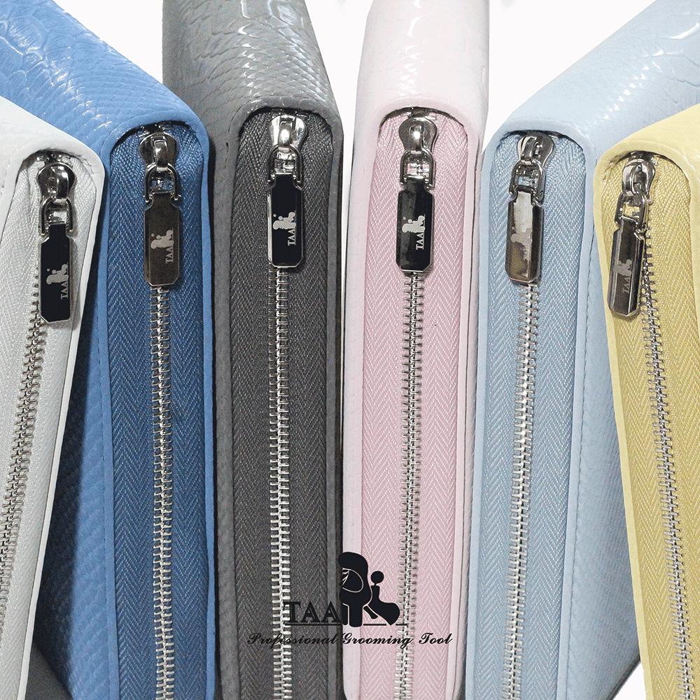 TAA Scissors Bag Pet Scissors Combs Bag Genuine Leather Lining PU Professional Tool Pack Colorful Morandi Pouch Pet Accessories 1