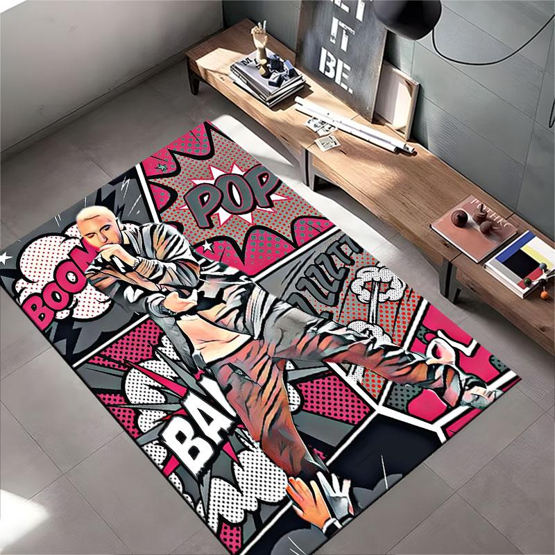 Pop Art Style Singer Carpet Suitable As a Non-slip Mat for the Living Room or Bedroom Sofa