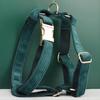 Dunkelgrünes Stoff-Haustierhalsband Hundehalsband Outdoor Hundeleine Hundehalsband M