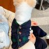 Puppy Dog Christmas Vest Medium and Small Dog Fleece Coat Kitten Coat Free Scarf Two Feet Pet Clothes