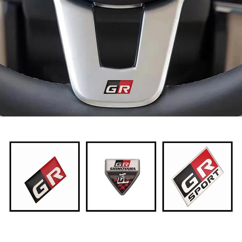 RE333D Metal Car Sticker Logo Labeling Emblem Badge Decals For Toyota GR Sport Gazoo Racing RAV4 C-HR Prado Auto Acces Accessories