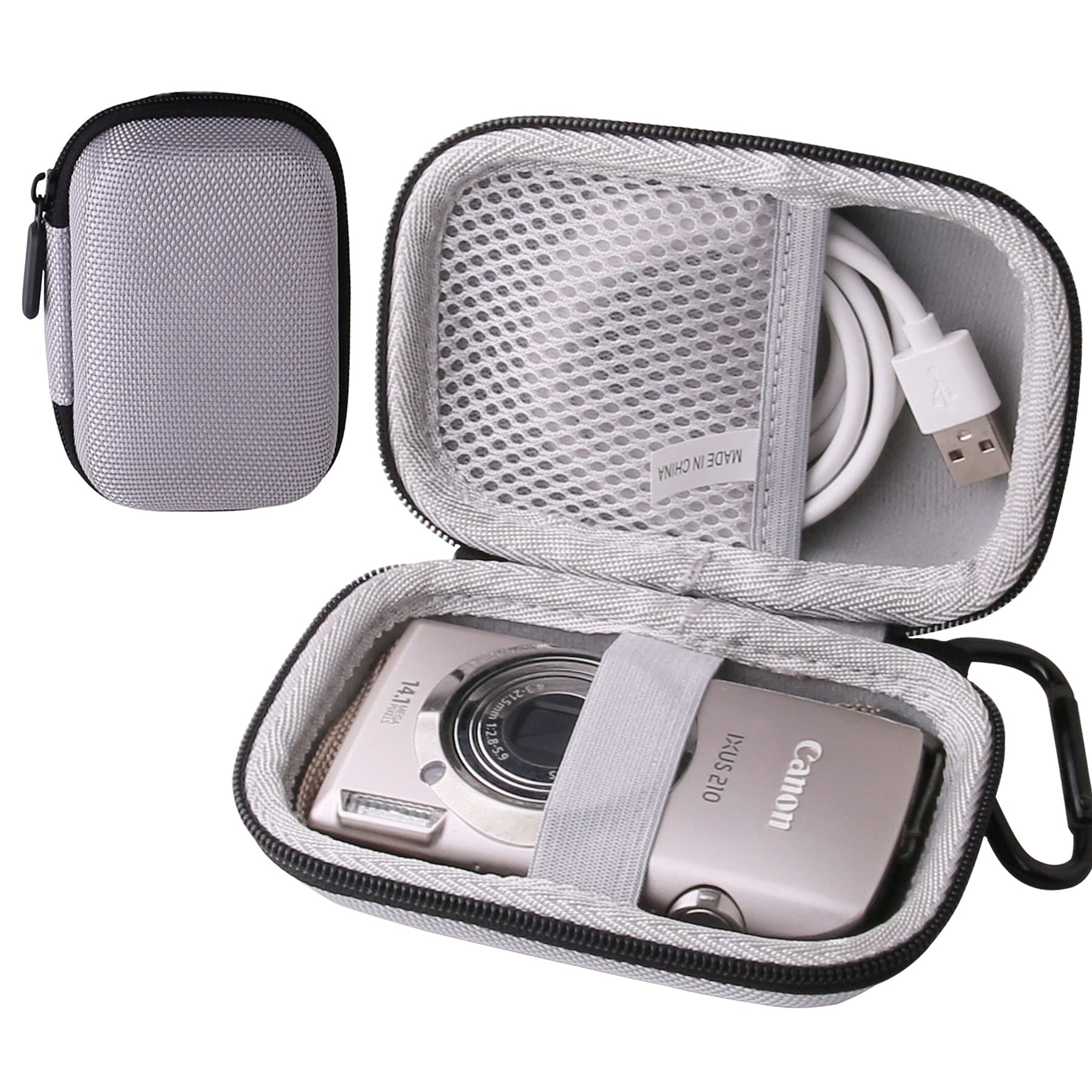 

Waiyu JP Protective Storage Case for Canon IXY IXY IXY and IXY 210 Digital Cameras 180, 650, 200, (Gray) сірий колір