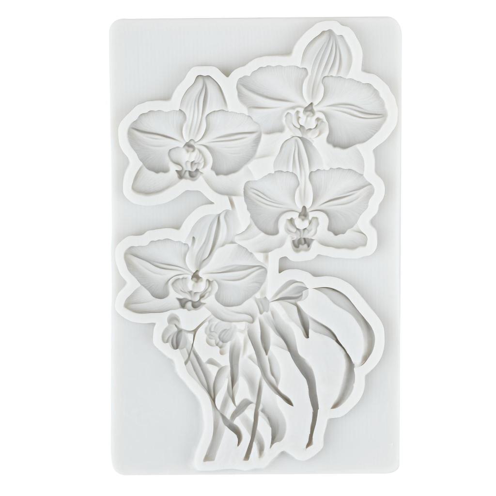 Flower Silicone Molds Orchid Butterfly Fondant Mold Cake Decorating Tools Cupcake Topper Chocolate Candy Craft Gum Paste Polymer Clay