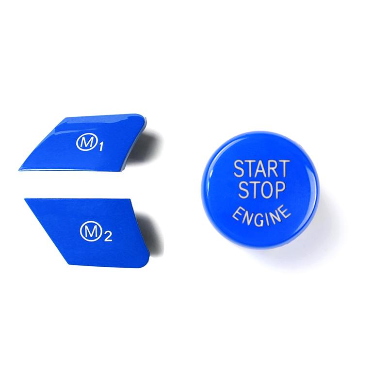Buton de mod M1 M2 cu comutator de pornire a motorului Volan auto pentru BMW M3 M4 M5 M6 X5M X6M F87 F80 F82 F10 F15 F16 F20 F21