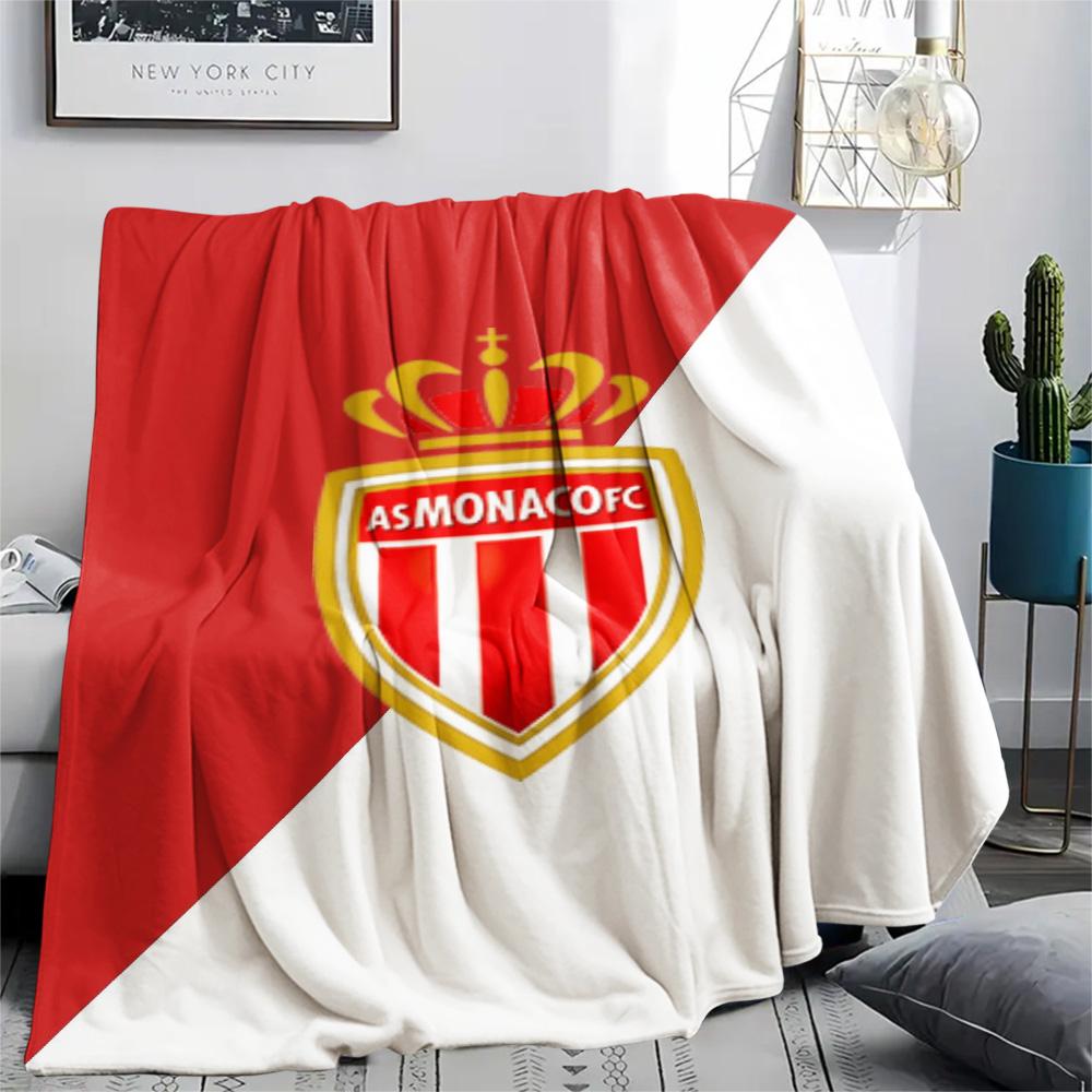 1Pc AS Monaco Print Flannel Blanket High Quality Warm Comfortable Cover for All Seasons Perfect for Gifts Home Decor