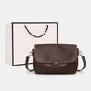 A Light Luxury Single-shoulder Square Bag Made of Genuine Leather, A Fashionable and Retro Women's Crossbody Bag Made of Cowhide