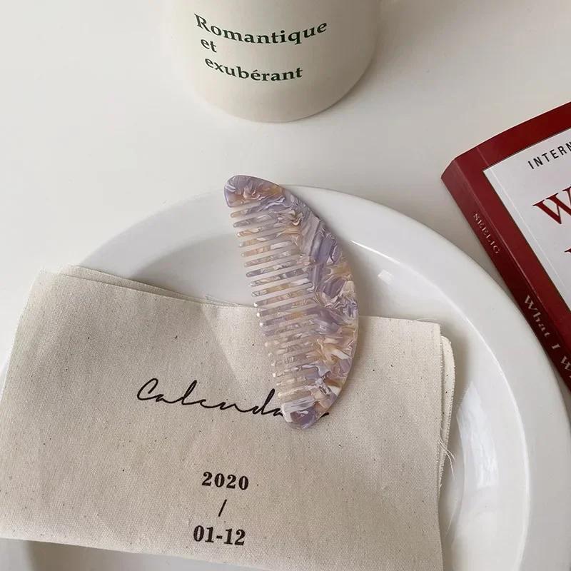 Pettini per capelli in acetato a denti larghi Antistatici Spazzola per capelli da massaggio Parrucchiere Colorato Salone di acconciatura Styling Accessori da viaggio