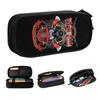 Custom Vintage Fire Rescue Fireman Skull Firefighter Kawaii Pencil Cases Large Capacity Pencil Bag Students Stationery