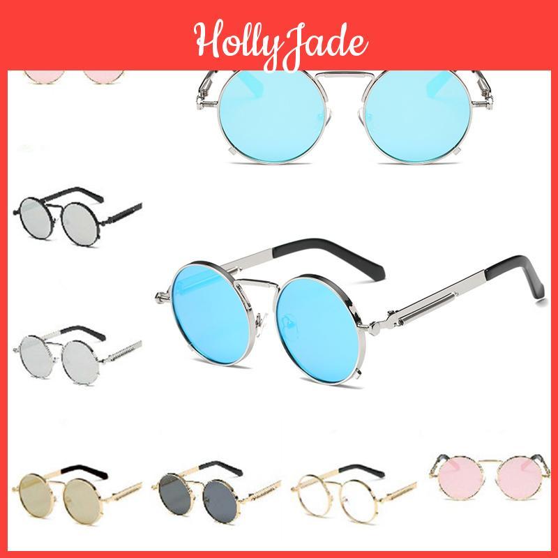High-quality Steampunk Round Glasses With Uv400 Protection And Classic Victorian Design