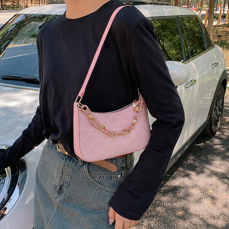 2023 New Summer Fashion Handbag Women Shoulder Bag Street Style Pu Material
