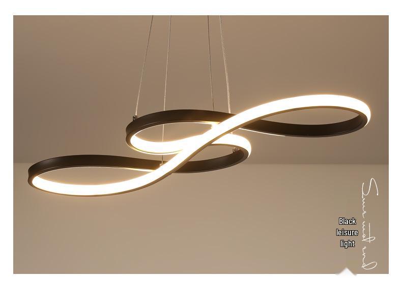 LED Musical Note Pendant Light - Modern, Irregular Design for Living Room, Restaurant, or Nordic Dining Spaces